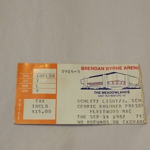 Vintage Concert Ticket - Brendan Byrne Arena